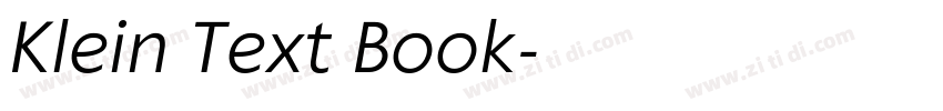 Klein Text Book字体转换